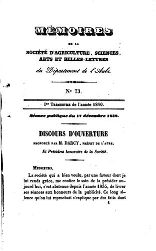 Cover for Mémoires de la Société académique d'agriculture, des sciences, arts et ...