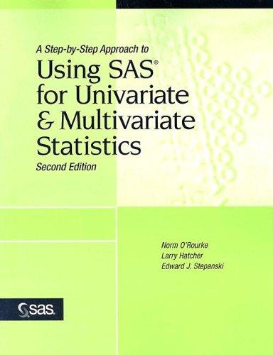 Cover for A Step-by-Step Approach to Using SASfor Univariate and Multivariate Statistics
