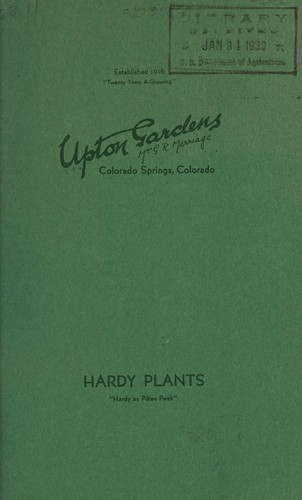 Cover for Hardy perennials, trees, evergreens, shrubs, roses