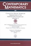 Cover for Council for African American Researchers in the Mathematical Sciences.
