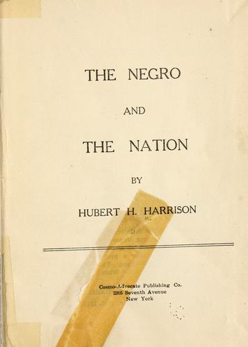 Cover for The Negro and the nation