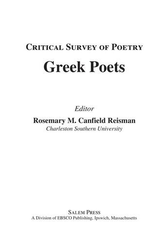 Cover for Greek poets