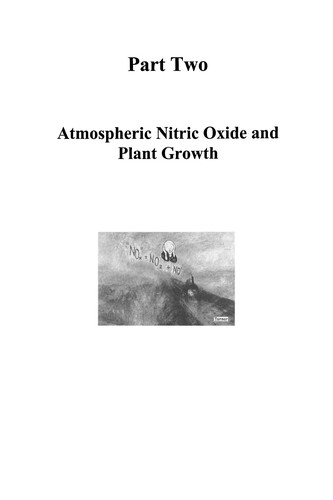 Cover for Nitric oxide in plants