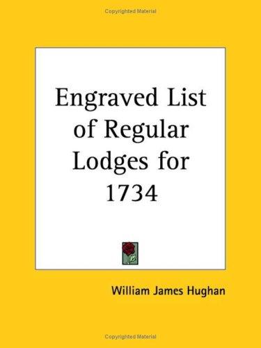 Cover for Engraved List of Regular Lodges for 1734