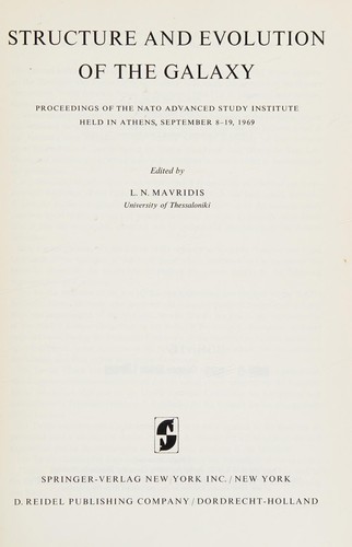 Cover for Structure and evolution of the galaxy