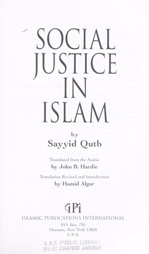 Cover for Social justice in Islam
