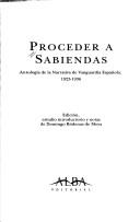 Cover for Proceder a sabiendas
