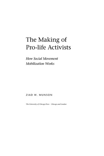 Cover for The making of pro-life activists
