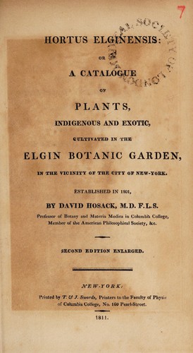Cover for Hortus Elginensis