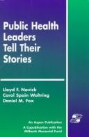 Cover for Public health leaders tell their stories