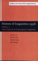 Cover for History of linguistics 1996