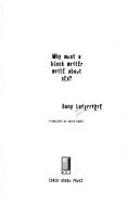 Cover for Why must a black writer write about sex?
