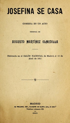 Cover for Josefina se casa