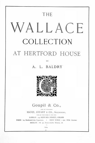 Cover for The Wallace Collection at Hertford House