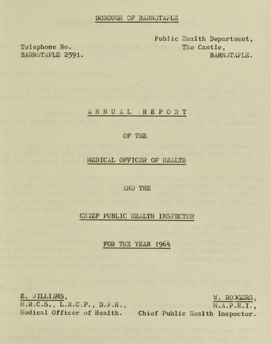 Cover for [Report 1964]