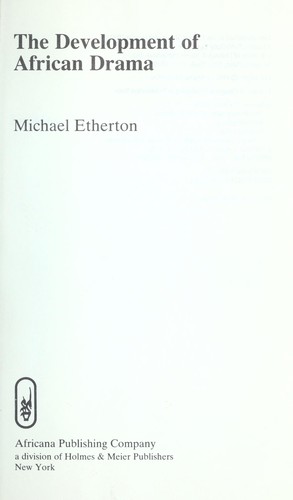 Cover for The development of African drama