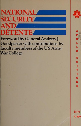 Cover for National security and détente