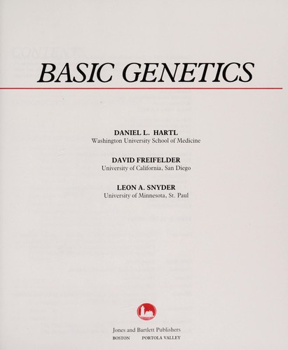Cover for Basic genetics