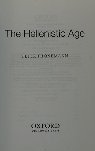 Cover for The Hellenistic age