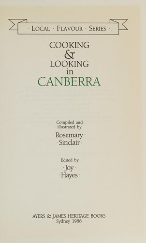Cover for Cooking and looking in Canberra