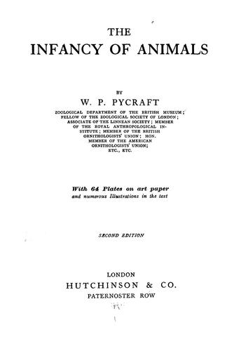 Cover for The infancy of animals