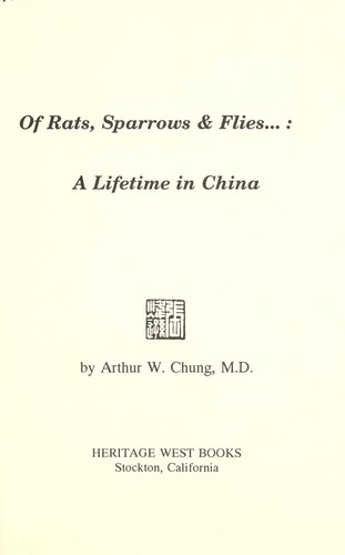Cover for Of rats, sparrows & flies--