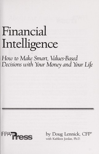 Cover for Financial intelligence