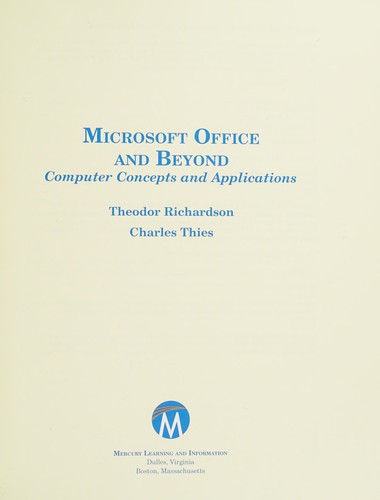 Cover for Microsoft Office and Beyond
