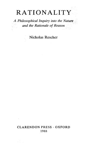 Cover for Rationality