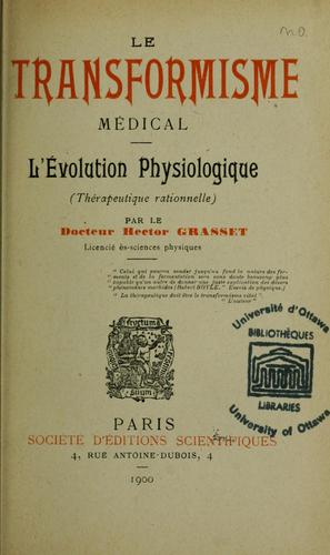 Cover for Le transformisme médical