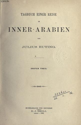 Cover for Tagbuch einer Reise in Inner-Arabien.