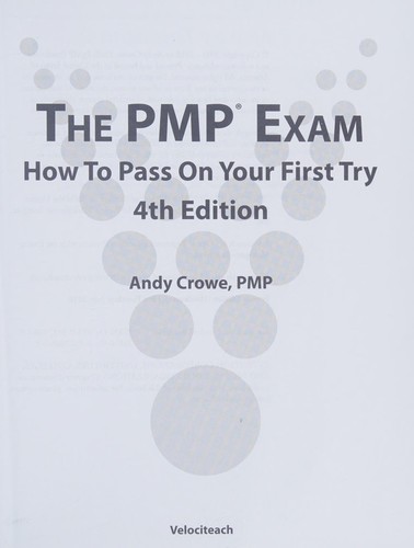 Cover for PMP Exam