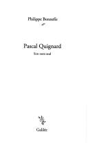 Cover for Pascal Quignard