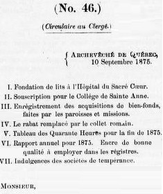Cover for Circulaire au clergé