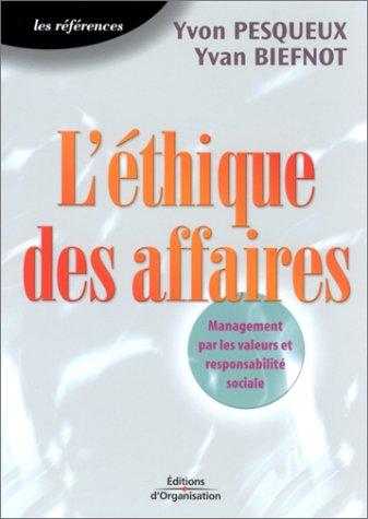Cover for L'Ethique des affaires