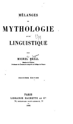 Cover for Mélanges de mythologie et de linguistique