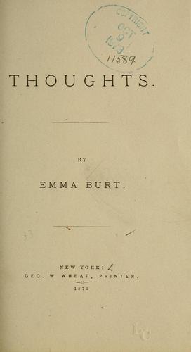 Cover for Thoughts