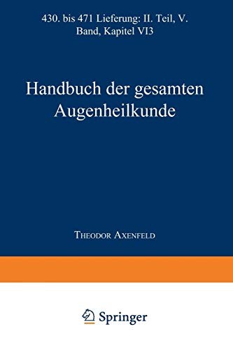 Cover for Handbuch der Gesamten Augenheilkunde