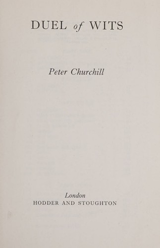 Cover for Duel of wits