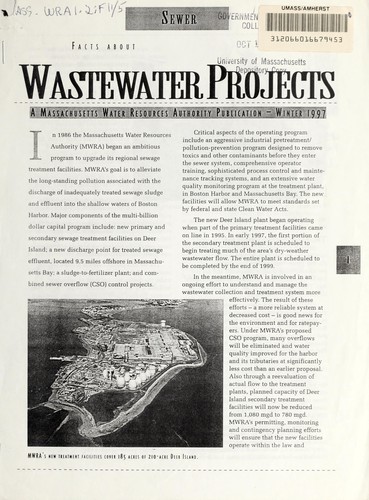 Cover for Facts about wastewater projects