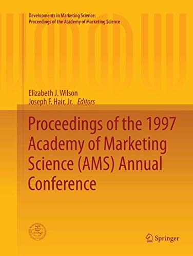 Cover for Proceedings of the 1997 Academy of Marketing Science  Annual Conference