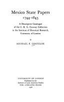 Cover for Mexico State Papers, 1744-1843