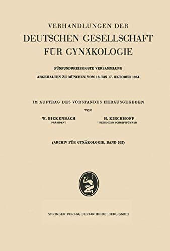 Cover for Verhandlungen der Deutschen Gesellschaft für Gynäkologie