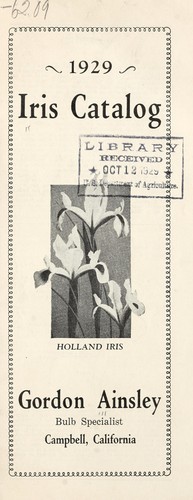 Cover for 1929 Iris catalog