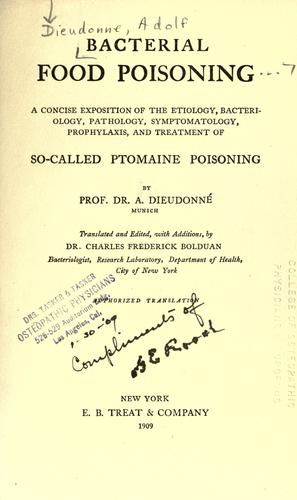 Cover for Bacterial food poisoning