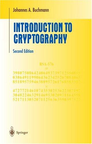 Cover for Introduction to Cryptography (Undergraduate Texts in Mathematics)