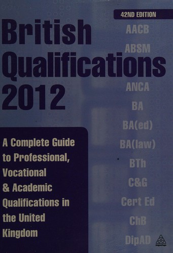 Cover for British Qualifications 2012