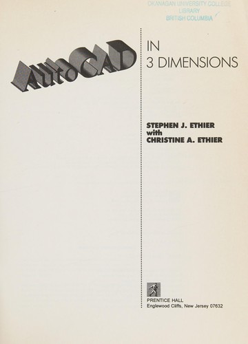 Cover for AutoCAD in 3 dimensions