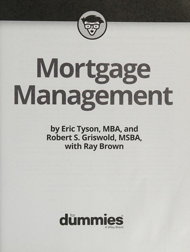Cover for Mortgage management for dummies
