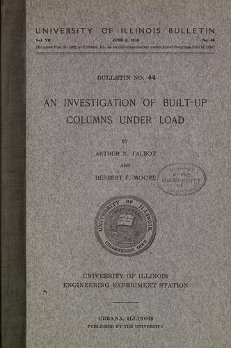 Cover for An investigation of build-up columns under load